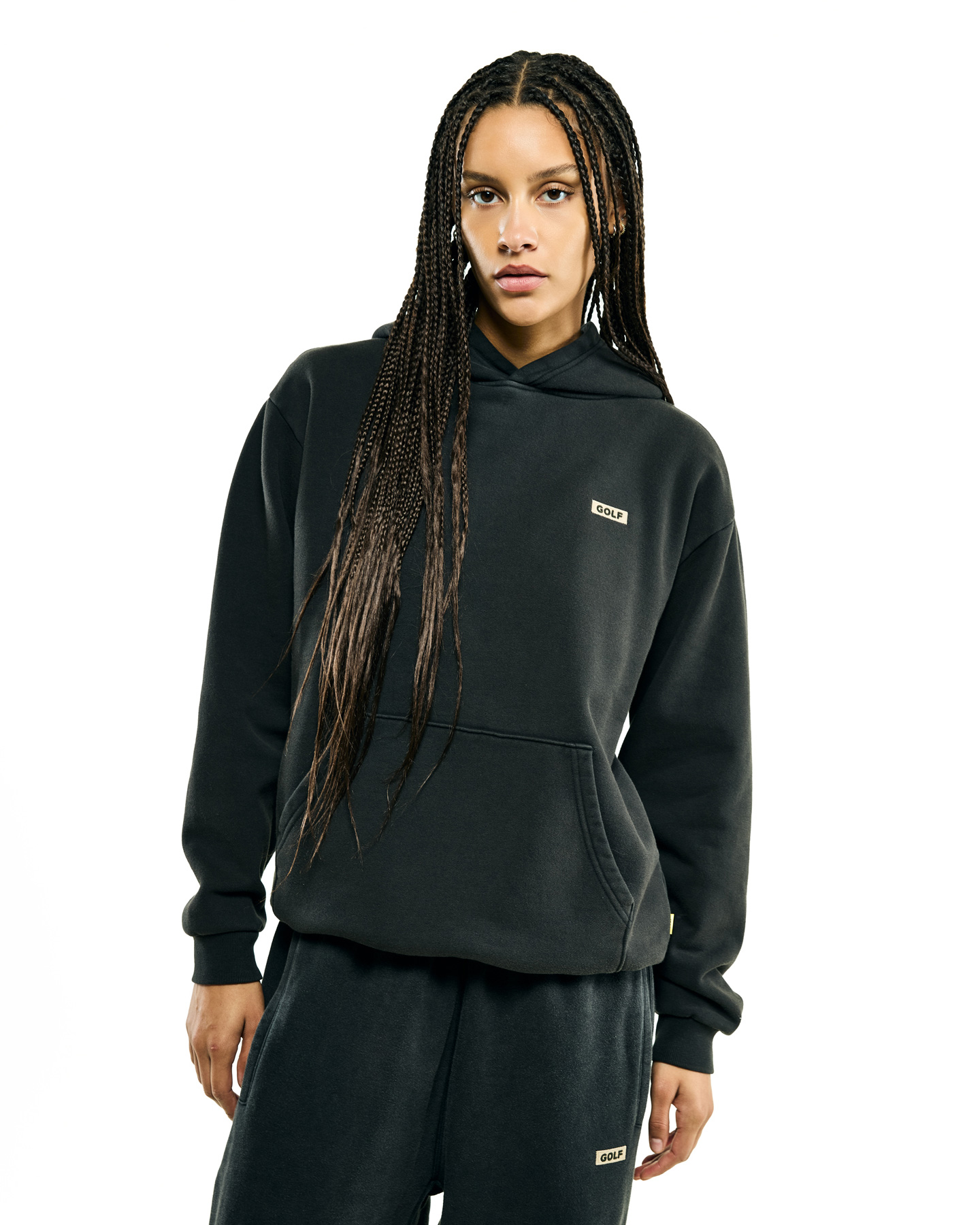 Washed Logo Hoodie Model